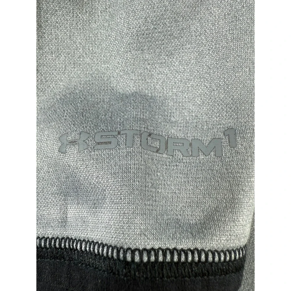 Under Armour Gray Hoodie Coldgear Loose Fit Logo Big Logo Boys Youth Medium M - Picture 3 of 10